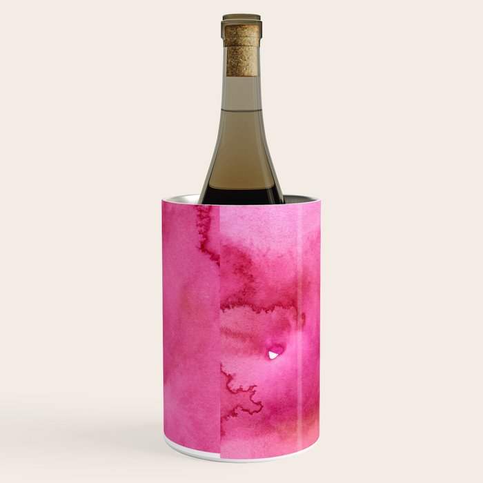 Blush pink magenta watercolor paint gradient Wine Chiller Gallery Image 2