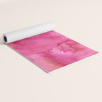 Blush pink magenta watercolor paint gradient Yoga Mat Gallery Image 2