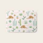 Armadillos in the Desert - Watercolor Bath Mat Gallery Image 1