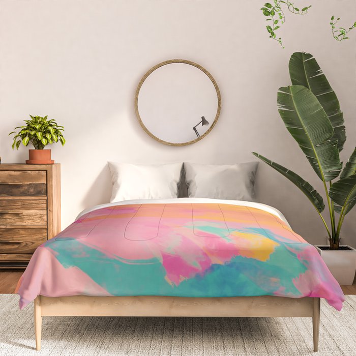 full color abstract sunset Comforter Gallery Image 3