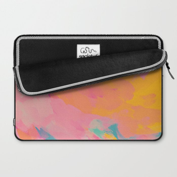full color abstract sunset Laptop Sleeve Gallery Image 2