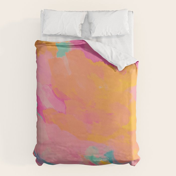 full color abstract sunset Duvet Cover Gallery Image 6