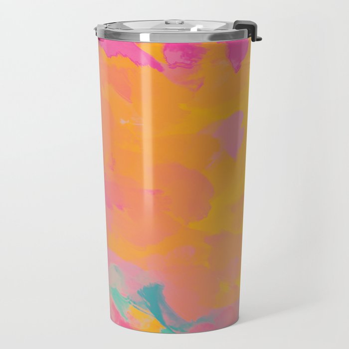 full color abstract sunset Travel Mug Gallery Image 2