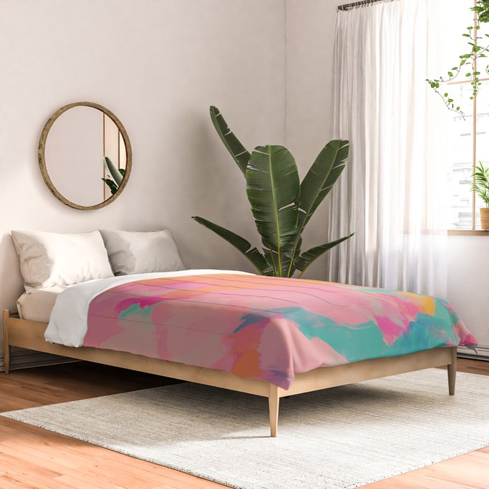 full color abstract sunset Comforter Gallery Image 2
