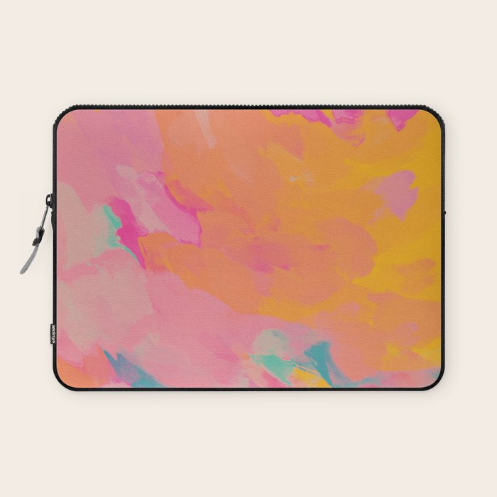 full color abstract sunset Laptop Sleeve Gallery Image 1