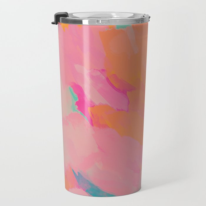 full color abstract sunset Travel Mug Gallery Image 3
