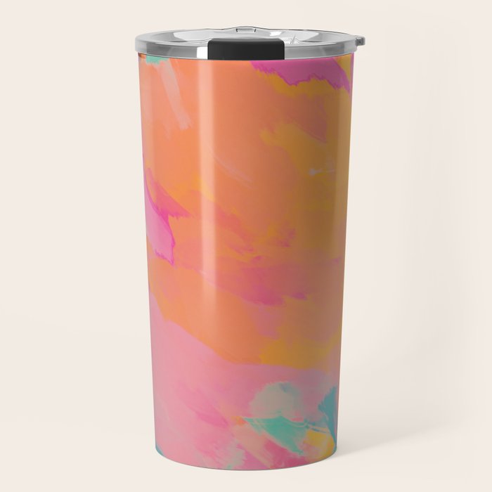 full color abstract sunset Travel Mug Gallery Image 1