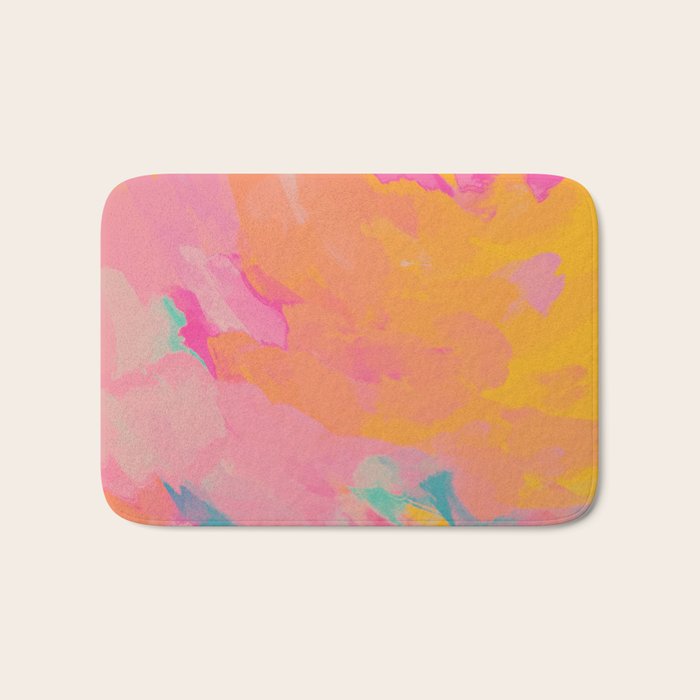 full color abstract sunset Bath Mat Gallery Image 1