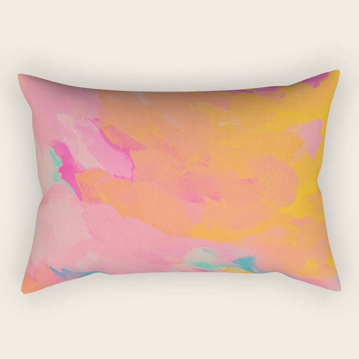 full color abstract sunset Rectangular Pillow Gallery Image 2
