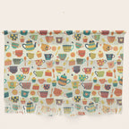 Vintage tea party - tea cups and sweets beige Wall Hanging Gallery Image 1