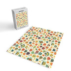 Vintage tea party - tea cups and sweets beige Jigsaw Puzzle Gallery Image 2