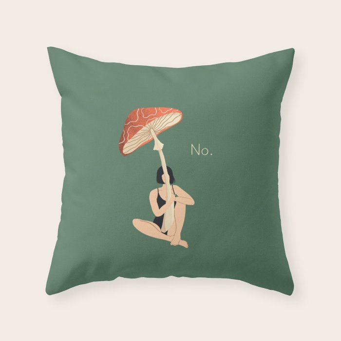 Mushroom Defiance  Throw Pillow Gallery Image 6