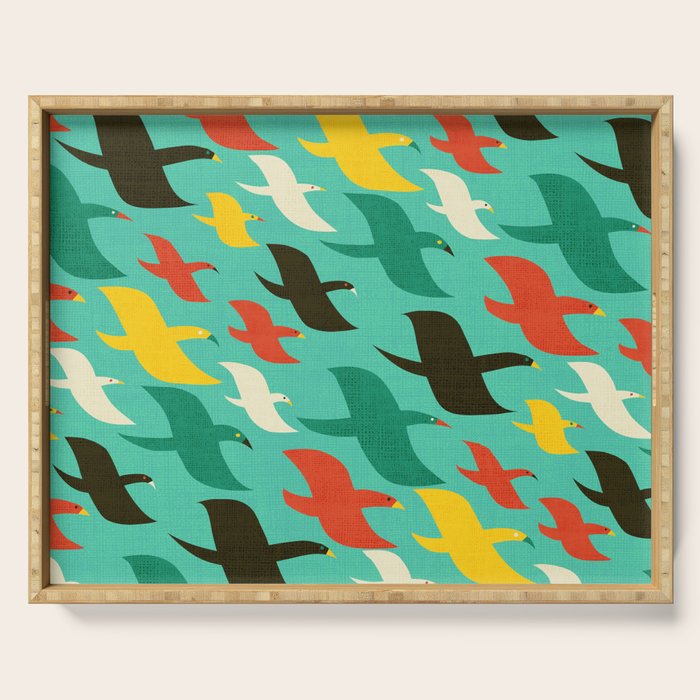 Birds are flying Serving Tray Gallery Image 1
