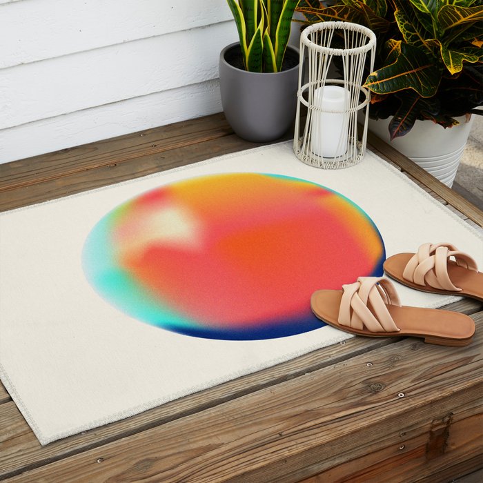 Bright Gradient Sphere  Outdoor Rug Gallery Image 2
