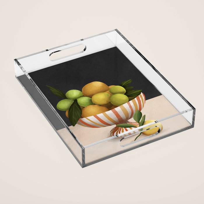 Golden Citrus 2 Acrylic Tray Gallery Image 1