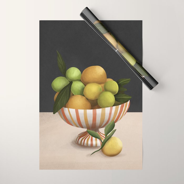 Golden Citrus 2 Wrapping Paper Gallery Image 1