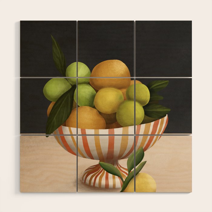 Golden Citrus 2 Wood Wall Art Gallery Image 1