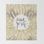 Treat Yo Self - Gold Throw Blanket Gallery Image 2