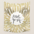 Treat Yo Self - Gold Wall Tapestry Gallery Image 4