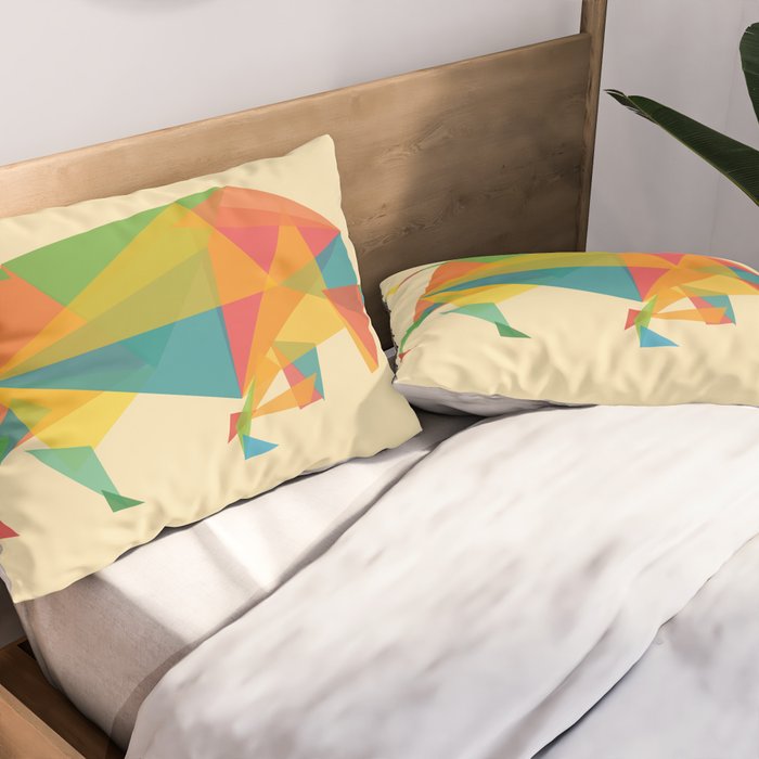 Fractal Geometric Bull Pillow Sham Gallery Image 2