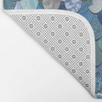 Mermaid Ocean Blue Pattern Bath Mat Gallery Image 2