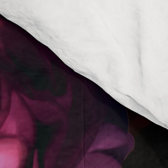 Vintage Spring Night Romanticism: Maximalism Purple Bold Moody Florals - Antiqued burgundy Roses and Peonies Nostalgic Gothic  - Antique Botany Wallpaper and Victorian Goth Mystic inspired Comforter Gallery Image 4