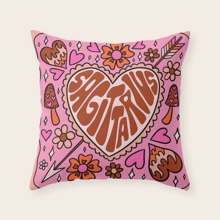 Sagittarius Heart Throw Pillow Gallery Image 6