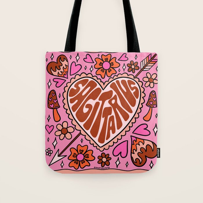 Sagittarius Heart Tote Bag Gallery Image 1