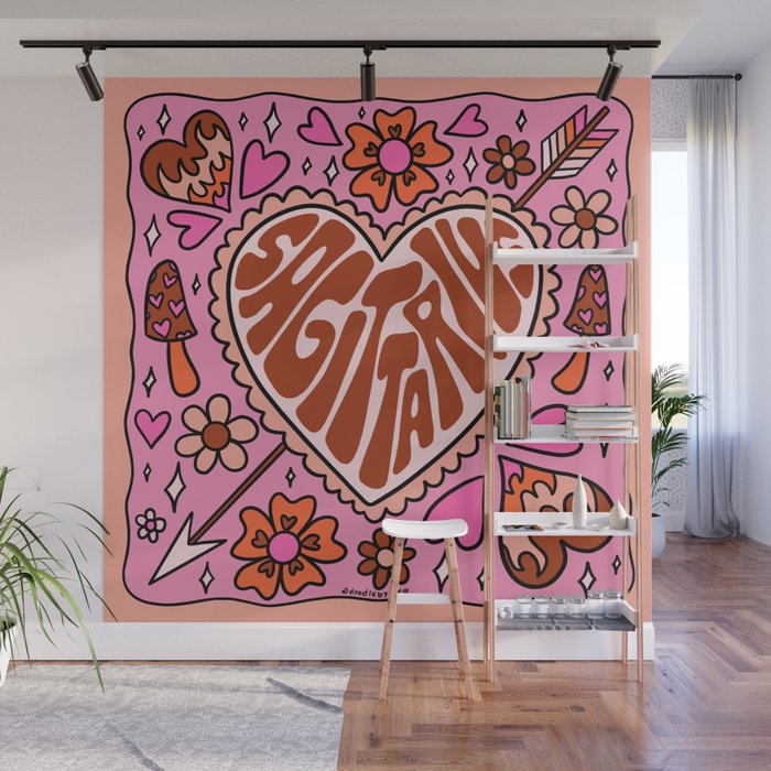 Sagittarius Heart Wall Mural Gallery Image 1