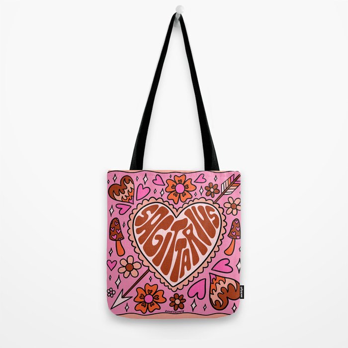Sagittarius Heart Tote Bag Gallery Image 2