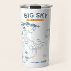 Big Sky, Montana Hiking & Recreation Trail Map Travel Mug Gallery Image 1