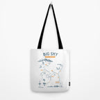 Big Sky, Montana Hiking & Recreation Trail Map Tote Bag Gallery Image 2