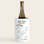 Big Sky, Montana Hiking & Recreation Trail Map Wine Chiller Gallery Image 1