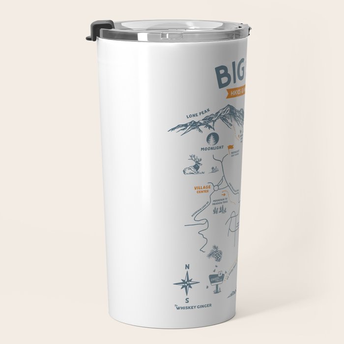 Big Sky, Montana Hiking & Recreation Trail Map Travel Mug Gallery Image 3