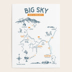 Big Sky, Montana Hiking & Recreation Trail Map Poster Gallery Image 4