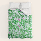 Winter Berries & Pine Branches in Green Duvet Cover Gallery Image 6