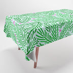 Winter Berries & Pine Branches in Green Tablecloth Gallery Image 1