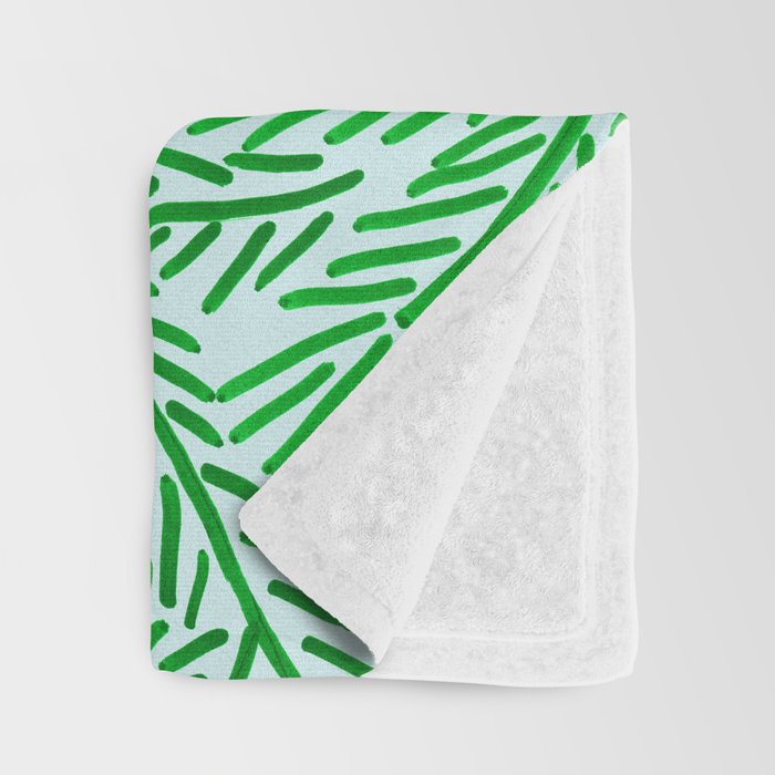Winter Berries & Pine Branches in Green Throw Blanket Gallery Image 3