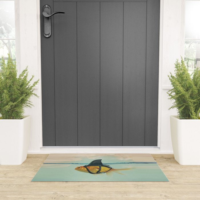 Brilliant DISGUISE - Goldfish with a Shark Fin Welcome Mat Gallery Image 3