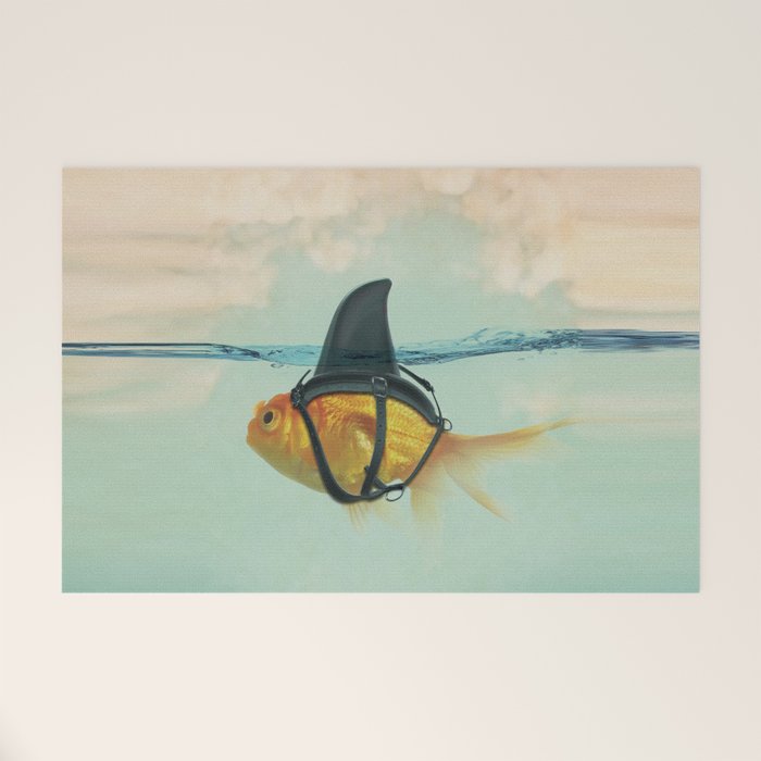 Brilliant DISGUISE - Goldfish with a Shark Fin Welcome Mat Gallery Image 1