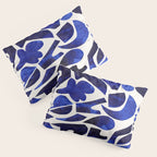 'Shattered Sky' Abstract Colorful Blue Paper Collage Minimal Mid Century Pattern by Ejaaz Haniff Pillow Sham Gallery Image 3