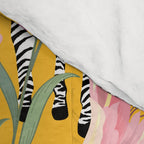 Striped For Life | Zebra Mango Forest | Modern Bohemian Wildlife Jungle | Botanical Nature Comforter Gallery Image 4