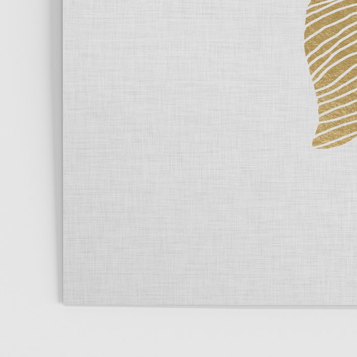 Butterfly & Palm Leaf, Gold Wall Art Poster Gallery Image 3