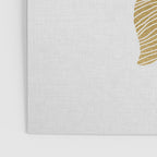 Butterfly & Palm Leaf, Gold Wall Art Poster Gallery Image 3