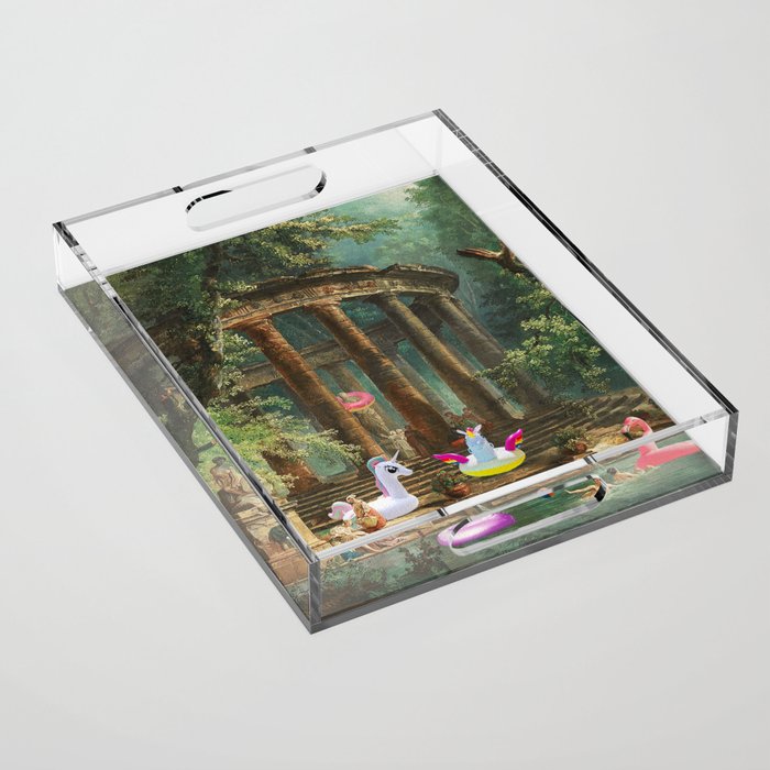18th Century Pool Party Acrylic Tray Gallery Image 1