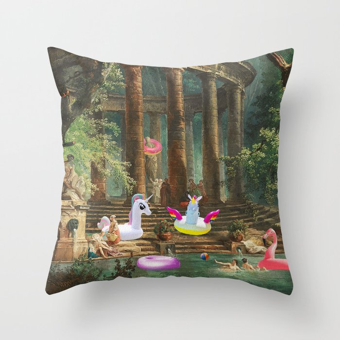 18th Century Pool Party Throw Pillow Gallery Image 6