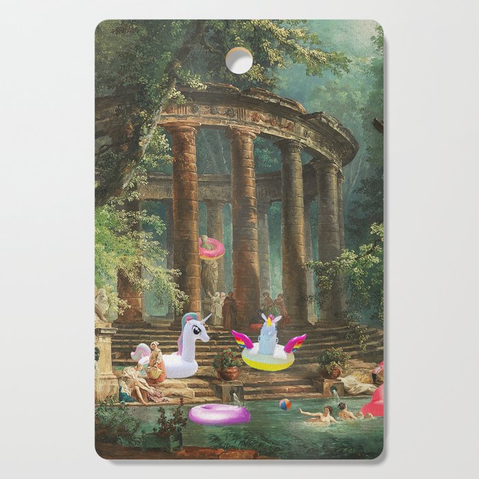 18th Century Pool Party Cutting Board Gallery Image 1
