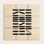 Black and Gold Abstract Wood Wall Art Gallery Image 1