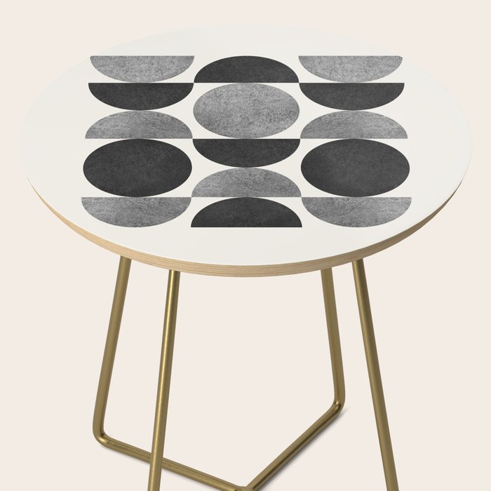 Black grey retro Mid century modern Side Table Gallery Image 2