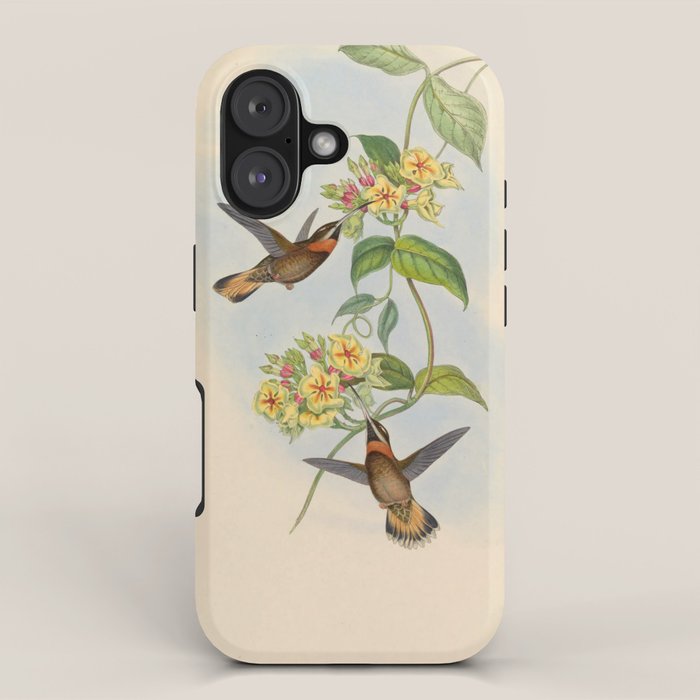 Pale-tailed Barbthroat Hummingbird by John Gould, 1861 (benefitting the Nature Conservancy) iPhone Case Gallery Image 1